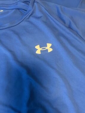 Under Armour Royal Blue Short-Sleeve Training Tee with Gold Logo